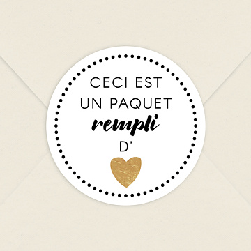 Stickers Noël  Paquet rempli d'Amour