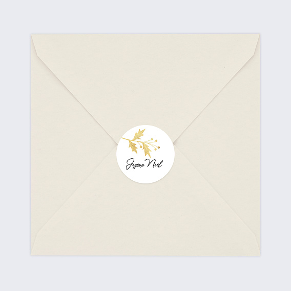 Stickers de Noël Houx Or Après 4