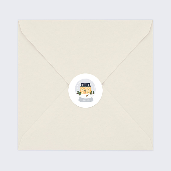 Stickers de Noël  Boule à Neige Après 4