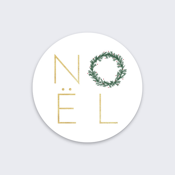 Stickers Noël Couronne de sapin