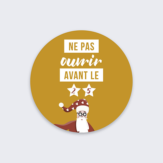 Stickers Noël Ne pas ouvrir avant Noël