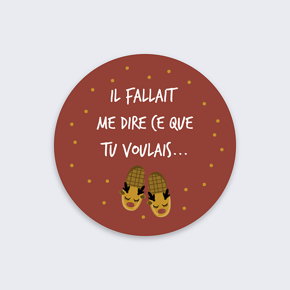 Stickers de Noël  Il fallait me dire Recto