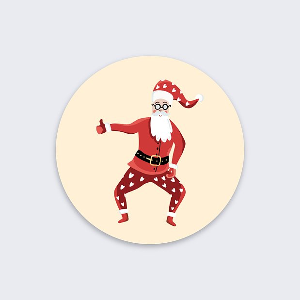 Sticker de Noël Père Noël Recto