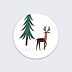 Stickers de Noël  Cerf des Neiges Recto