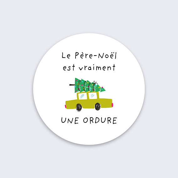 Stickers Noël Le Père-Noël est une ordure