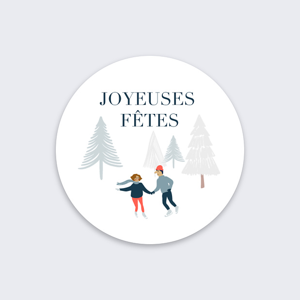 Sticker de Noël Foret de Sapins Recto