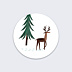 Stickers Noël Cerf des Neiges