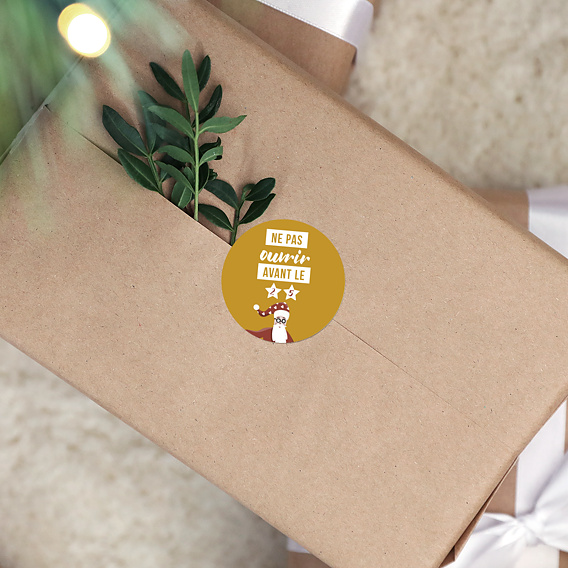 Stickers Noël Ne pas ouvrir avant Noël