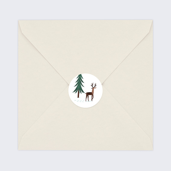 Stickers de Noël  Cerf des Neiges Après 4