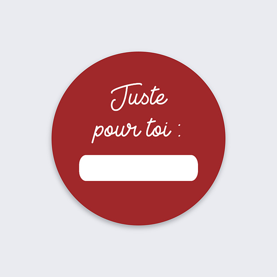 Stickers de Noël  Juste Pour Toi Recto