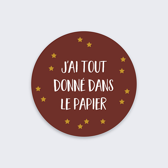 Stickers Noël Papier Cadeau