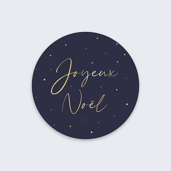Stickers de Noël Neige d'Or Recto