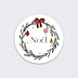 Stickers de Noël Tampon couronne Recto