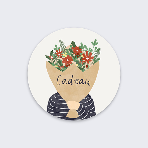 Stickers Noël Bouquet