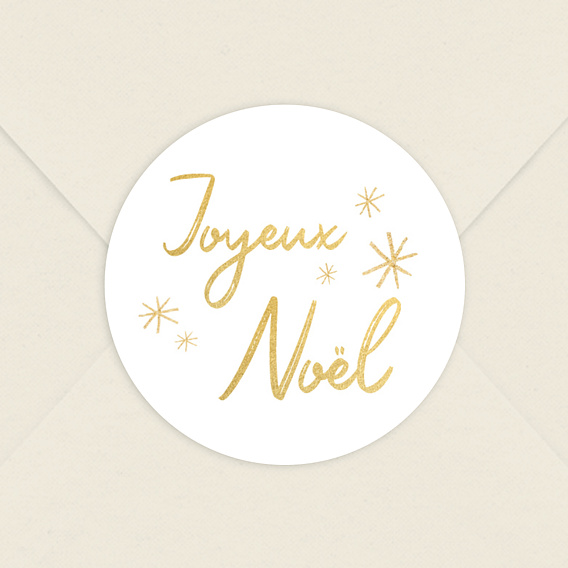 Sticker de Noël  Souhait Festif