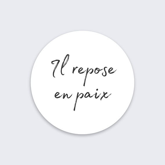 Sticker décès Charme Classique