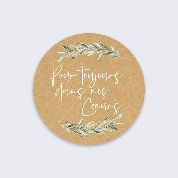 Sticker décès Lauriers
