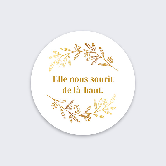 Sticker décès Ornement Végétal
