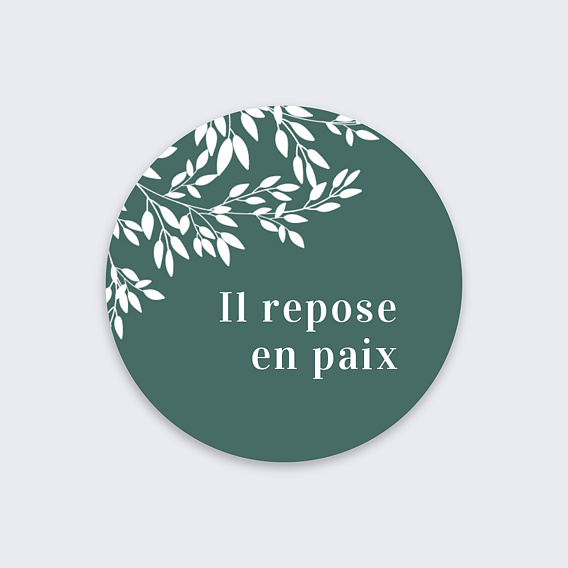 Sticker décès Paisible