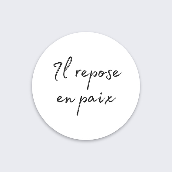 Stickers Décès Charme Classique