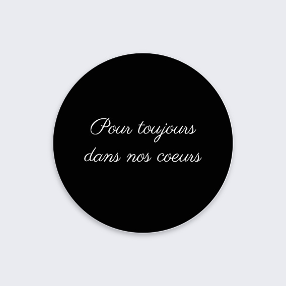 Stickers Décès Sobre et Joli