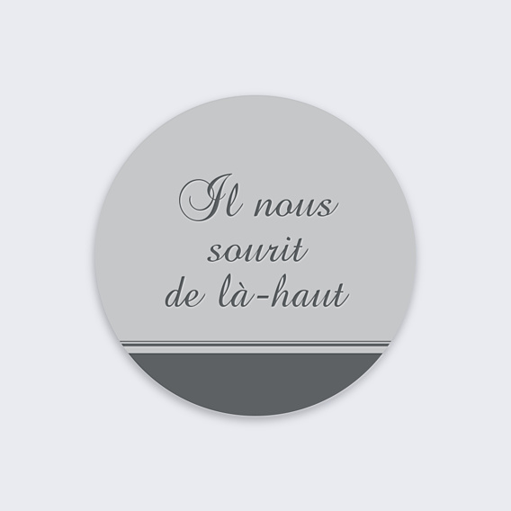 Stickers Décès Bande Grise