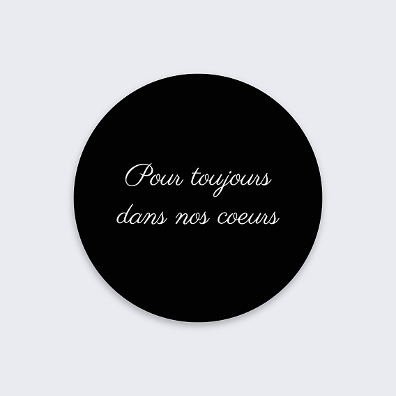 Sticker décès Sobre et Joli