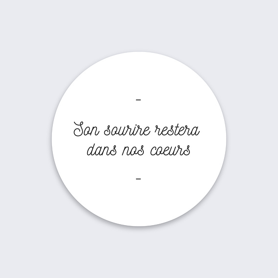 Sticker décès Tirets