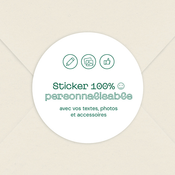  Sticker Mariage 100% Personnalisable 