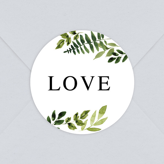 Sticker Mariage Aquarelle Botanique