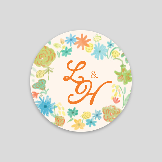  Sticker mariage Aquarelle