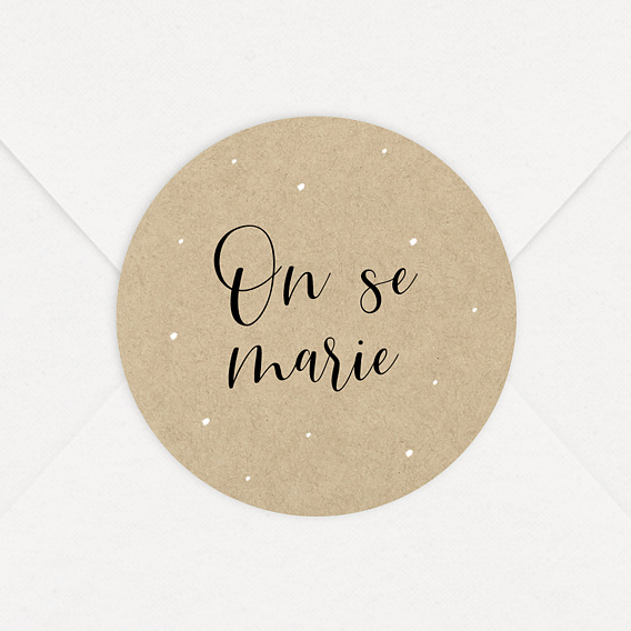 Stickers pour enveloppes mariage Couronne d'eucalyptus - Personnalisable