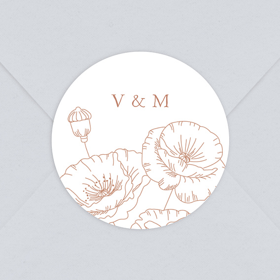  Sticker mariage Coquelicot