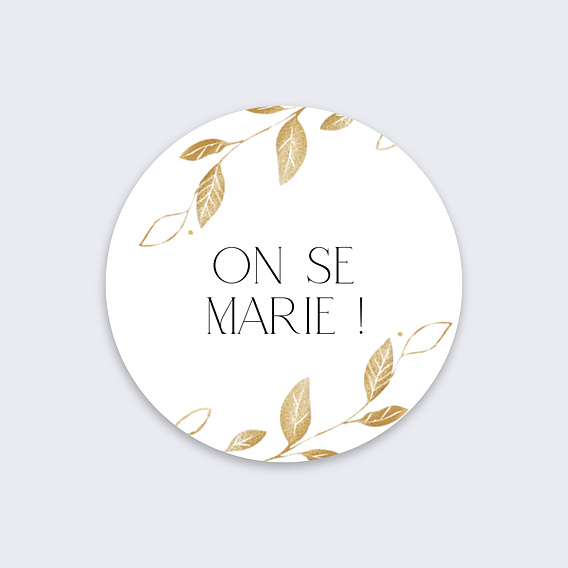  Sticker mariage Couronne chic