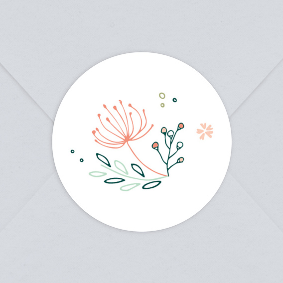  Sticker mariage Couronne de Fleurs