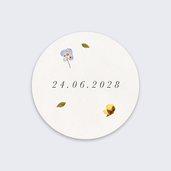  Sticker mariage Fleurs Pressées