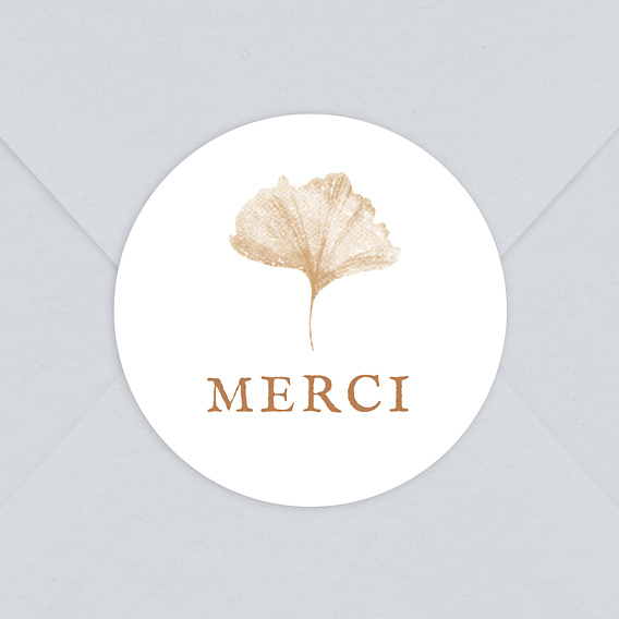  Sticker mariage Ginkgo délicats