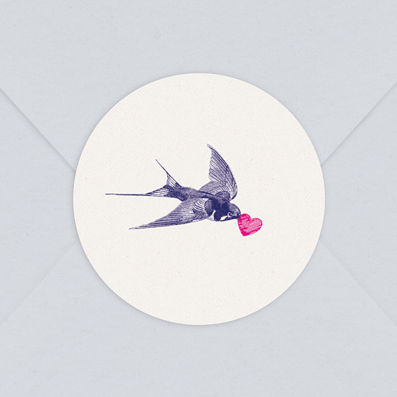 Sticker Mariage Hirondelle d'Amour