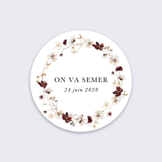 Sticker Mariage Jardin Sauvage