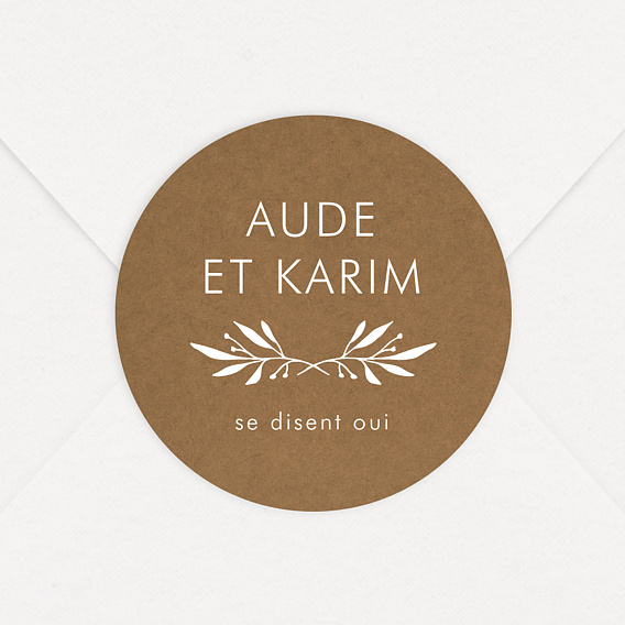  Sticker mariage Kraft Botanique