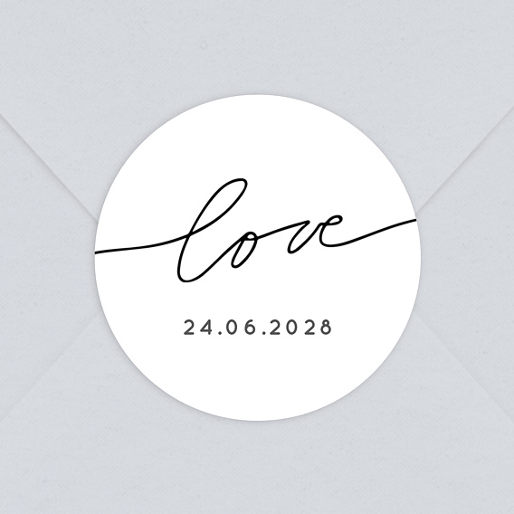  Sticker mariage Lettres Chic