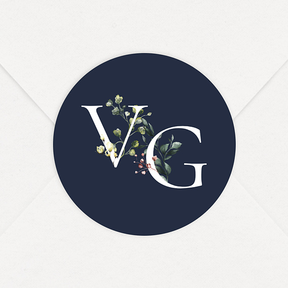  Sticker mariage Lettrines Botaniques