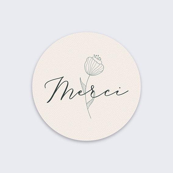  Sticker Mariage Merci Fleurs