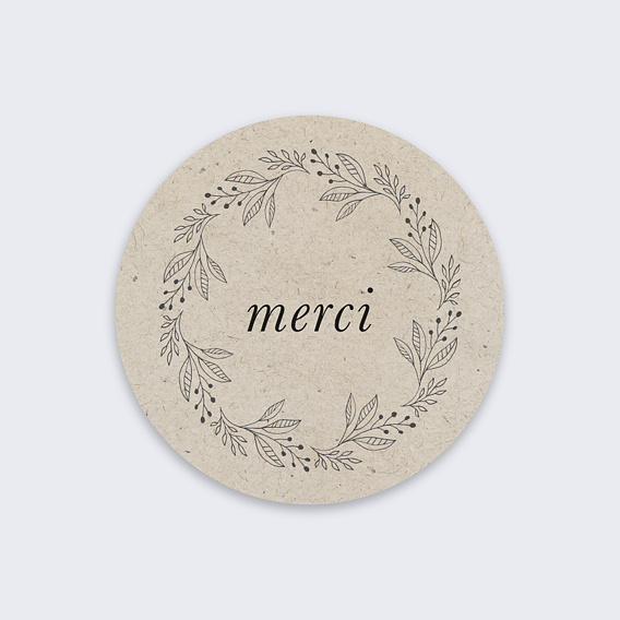  Sticker mariage Merci petites fleurs
