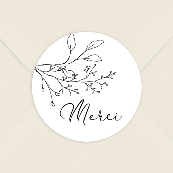  Sticker Mariage Merci Plantes