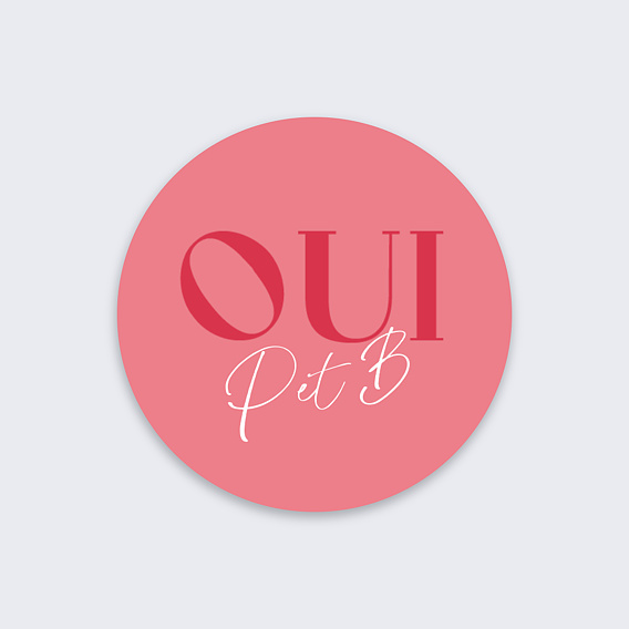 Stickers mariage Oui Coloré