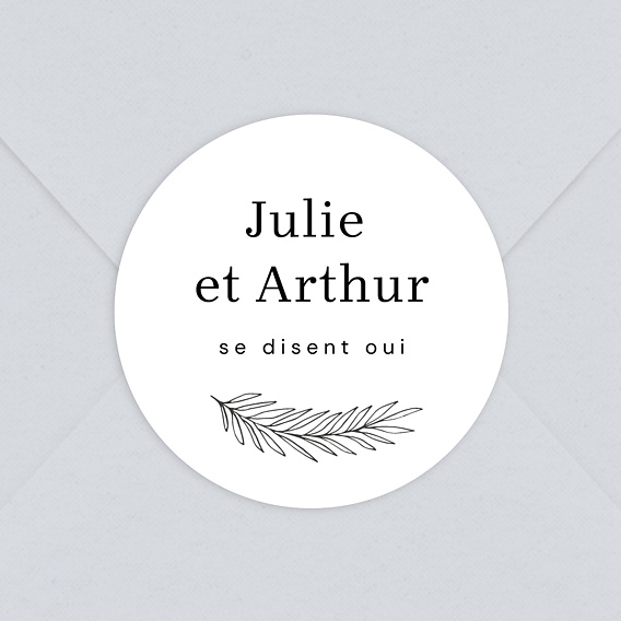  Sticker mariage Petite palme