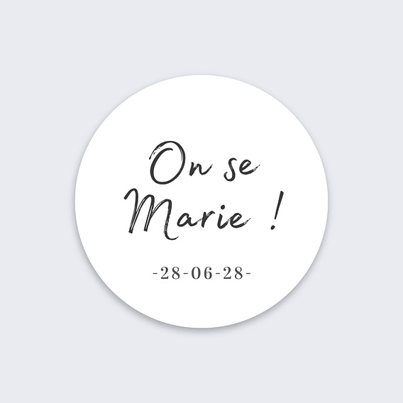 Stickers mariage Charme Classique Recto