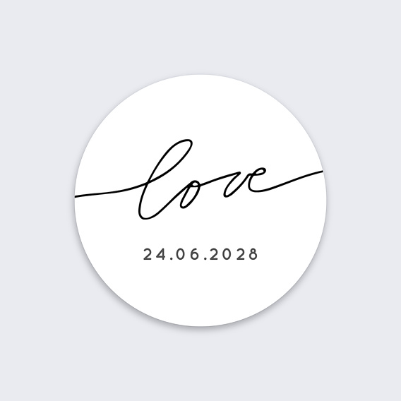 Stickers mariage Lettres Chic Recto