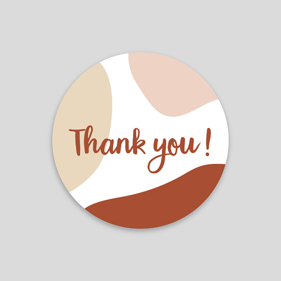 Sticker Mariage Thank You Boho